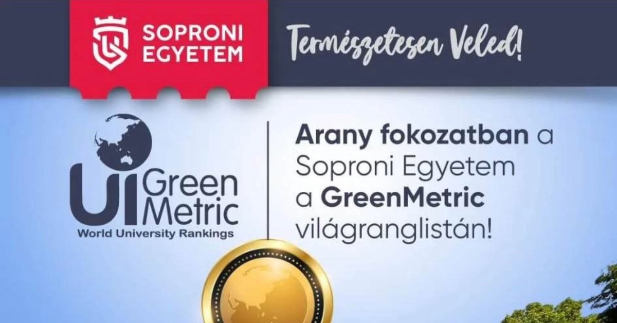Soproni Egyetem: Újra arany fokozat és hazai top 3. a Mértékadó Fenntarthatósági Világrangsoron