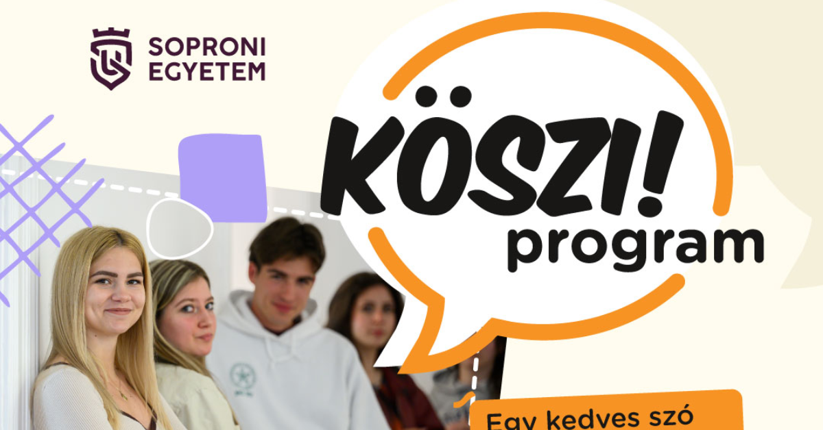 Indul a Köszi! program a Soproni Egyetemen – mondj köszönetet oktatóidnak!
